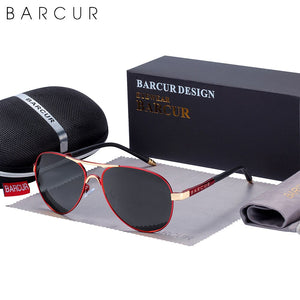 BARCUR Classic Pilot Men Sunglasses Polarized Women Sun Glasses Eyewear Gafas De Sol Shades