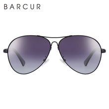 Load image into Gallery viewer, BARCUR Design Titanium Alloy Sunglasses Polarized Men&#39;s Sun Glasses Women Pilot Gradient Eyewear Mirror Shades Oculos De Sol