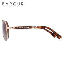Load image into Gallery viewer, BARCUR Design Titanium Alloy Sunglasses Polarized Men&#39;s Sun Glasses Women Pilot Gradient Eyewear Mirror Shades Oculos De Sol