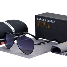 Carica l'immagine nel visualizzatore di Gallery, BARCUR Design Titanium Alloy Sunglasses Polarized Men's Sun Glasses Women Pilot Gradient Eyewear Mirror Shades Oculos De Sol