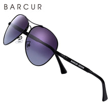 Load image into Gallery viewer, BARCUR Design Titanium Alloy Sunglasses Polarized Men&#39;s Sun Glasses Women Pilot Gradient Eyewear Mirror Shades Oculos De Sol