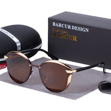 Load image into Gallery viewer, BARCUR Fashion Polarized Women Sunglasses Round Sun Glass Ladies Lunette De Soleil Femme