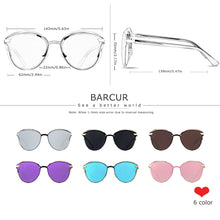 Load image into Gallery viewer, BARCUR Fashion Polarized Women Sunglasses Round Sun Glass Ladies Lunette De Soleil Femme