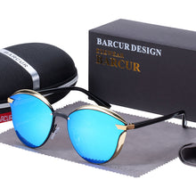 Load image into Gallery viewer, BARCUR Fashion Polarized Women Sunglasses Round Sun Glass Ladies Lunette De Soleil Femme