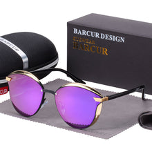 Load image into Gallery viewer, BARCUR Fashion Polarized Women Sunglasses Round Sun Glass Ladies Lunette De Soleil Femme