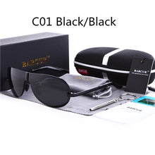 Load image into Gallery viewer, BARCUR Glass Stainless Steel Polarized Sunglasses Men Driving Male Sunglasses oculos Male Eyewear Accessories For Men