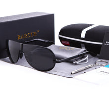 Load image into Gallery viewer, BARCUR Glass Stainless Steel Polarized Sunglasses Men Driving Male Sunglasses oculos Male Eyewear Accessories For Men