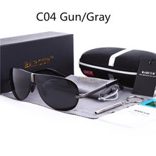 Load image into Gallery viewer, BARCUR Glass Stainless Steel Polarized Sunglasses Men Driving Male Sunglasses oculos Male Eyewear Accessories For Men