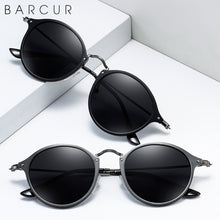 Load image into Gallery viewer, BARCUR  Retro Aluminum Magnesium Vintage Sunglasses For Men Polarized Round Sun Glasses Women Eyewear Oculos De Sol