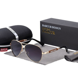 BARCUR Memery Pilot Sunglasses Polarized Men Sun glasses for Women Eyewear UV400 Mirror Oculos de sol