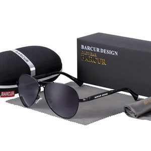 BARCUR Memery Pilot Sunglasses Polarized Men Sun glasses for Women Eyewear UV400 Mirror Oculos de sol
