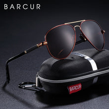 Load image into Gallery viewer, BARCUR Men Classic Pilot Sunglasses Polarized Aluminum Driving Sun glasses  Shades UV400 Protection Eyewear