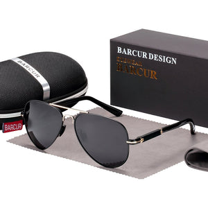 BARCUR Men Classic Pilot Sunglasses Polarized Aluminum Driving Sun glasses  Shades UV400 Protection Eyewear