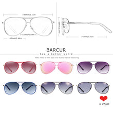 Load image into Gallery viewer, BARCUR Men Gradient Women Sunglasses Polarized Sun glasses for Men Pilot Gafas Oculos De Sol Masculino