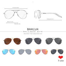 Load image into Gallery viewer, BARCUR Men's Sunglasses Driving UV400 Protection Male Sun Glasses Polarized Women Eyewear UV400 Gafas De Sol Shades
