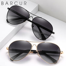 Carica l&#39;immagine nel visualizzatore di Gallery, Occhiali da sole originali da uomo BARCUR polarizzati anti luce blu proteggono occhiali da sole da uomo da donna occhiali da pilota UV400