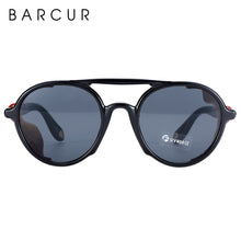 Carica l'immagine nel visualizzatore di Gallery, BARCUR Original Round Sunglasses Men Women UV400 Protection Gradient Vintage Steampunk Goggles Oculos De Sol