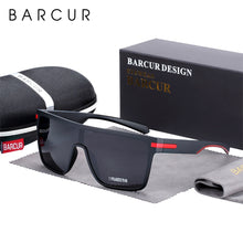 Load image into Gallery viewer, BARCUR Oversized Polarized Sunglasses Men Square Sun glasses Driving Googles gafas oculos de sol