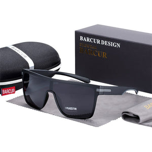 BARCUR Oversized Polarized Sunglasses Men Square Sun glasses Driving Googles gafas oculos de sol