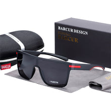 Load image into Gallery viewer, BARCUR Oversized Polarized Sunglasses Men Square Sun glasses Driving Googles gafas oculos de sol