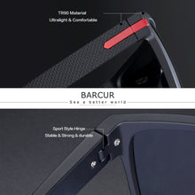 Load image into Gallery viewer, BARCUR Oversized Polarized Sunglasses Men Square Sun glasses Driving Googles gafas oculos de sol