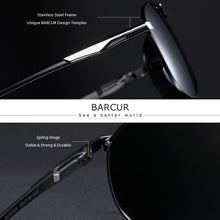 Load image into Gallery viewer, BARCUR Pochromic Sunglasses High Quality Men Brand Designer Polarized Sun Glasses Driving Mens Sun Glasses UV400