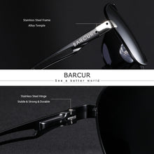 Load image into Gallery viewer, BARCUR Pilot Photochromic Sunglasses Metal Frame Men Polarized Sun Glasses Glass Eyewear Trend Styles UV400 Protection