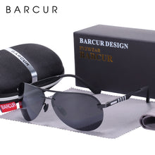 Carica l'immagine nel visualizzatore di Gallery, BARCUR Pilot Polarized Sun glasses Men Driving Sunglasses Brand Designer Sports Eyewear
