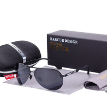 Carica l'immagine nel visualizzatore di Gallery, BARCUR Pilot Polarized Sun glasses Men Driving Sunglasses Brand Designer Sports Eyewear