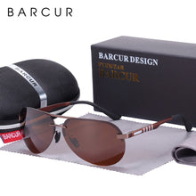 Carica l'immagine nel visualizzatore di Gallery, BARCUR Pilot Polarized Sun glasses Men Driving Sunglasses Brand Designer Sports Eyewear
