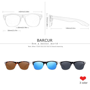 BARCUR Polarized Bamboo Sunglasses 2023 Wooden Sunglasses Men Women UV400 Protection gafas de sol