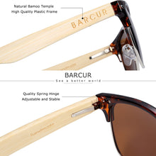 Load image into Gallery viewer, BARCUR Polarized Bamboo Sunglasses 2023 Wooden Sunglasses Men Women UV400 Protection gafas de sol