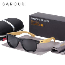 Load image into Gallery viewer, BARCUR Polarized Bamboo Sunglasses Men Wooden Sun Glasses Women Brand Original Wood UV400 Oculos De Sol Masculino