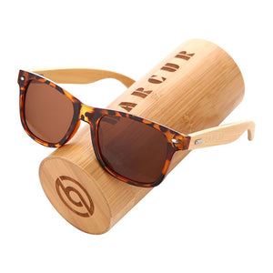 BARCUR Polarized Bamboo Sunglasses Men Wooden Sun Glasses Women Brand Original Wood UV400 Oculos De Sol Masculino