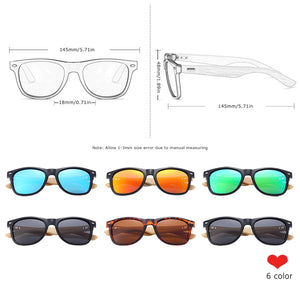 BARCUR Polarized Bamboo Sunglasses Men Wooden Sun Glasses Women Brand Original Wood UV400 Oculos De Sol Masculino