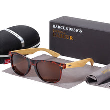 Load image into Gallery viewer, BARCUR Polarized Bamboo Sunglasses Men Wooden Sun Glasses Women Brand Original Wood UV400 Oculos De Sol Masculino