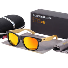 Load image into Gallery viewer, BARCUR Polarized Bamboo Sunglasses Men Wooden Sun Glasses Women Brand Original Wood UV400 Oculos De Sol Masculino