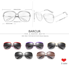 Load image into Gallery viewer, Polarized Ladies Sunglasses Women Gradient Lens Round Sun Glasses Square Luxury Brand Oculos Lunette De Soleil Femme