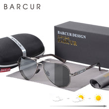 Load image into Gallery viewer, BARCUR Polarized Mens Sunglasses Pilot Sun Glasses for Men accessories Driving Fishing Hiking Eyewear Oculos Gafas De Sol