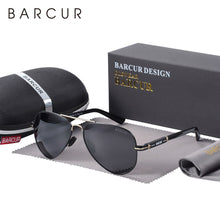 Load image into Gallery viewer, BARCUR Polarized Mens Sunglasses Pilot Sun Glasses for Men accessories Driving Fishing Hiking Eyewear Oculos Gafas De Sol