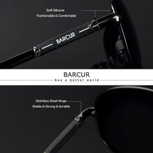 Load image into Gallery viewer, BARCUR Polarized Mens Sunglasses Pilot Sun Glasses for Men accessories Driving Fishing Hiking Eyewear Oculos Gafas De Sol