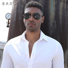 Load image into Gallery viewer, BARCUR Polarized Mens Sunglasses Pilot Sun Glasses for Men accessories Driving Fishing Hiking Eyewear Oculos Gafas De Sol