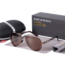 Load image into Gallery viewer, BARCUR Polarized Mens Sunglasses Pilot Sun Glasses for Men accessories Driving Fishing Hiking Eyewear Oculos Gafas De Sol