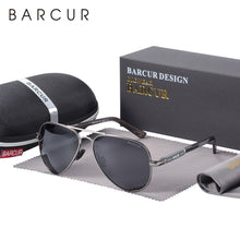 Load image into Gallery viewer, BARCUR Polarized Mens Sunglasses Pilot Sun Glasses for Men accessories Driving Fishing Hiking Eyewear Oculos Gafas De Sol