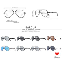 Load image into Gallery viewer, BARCUR Polarized Mens Sunglasses Pilot Sun Glasses for Men accessories Driving Fishing Hiking Eyewear Oculos Gafas De Sol