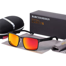 Load image into Gallery viewer, BARCUR Quality Aluminum Square Sunglasses Men Polarized Sun Glasses for Men sports eyewear oculos de sol feminino
