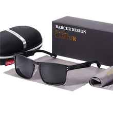 Load image into Gallery viewer, BARCUR Quality Aluminum Square Sunglasses Men Polarized Sun Glasses for Men sports eyewear oculos de sol feminino