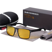 Load image into Gallery viewer, BARCUR Quality Aluminum Square Sunglasses Men Polarized Sun Glasses for Men sports eyewear oculos de sol feminino