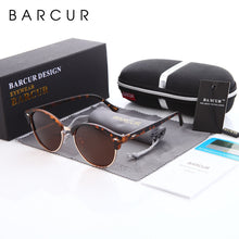 Load image into Gallery viewer, BARCUR Retro Round Sunglasses Men  Brand Eyewear Leopard Sun Glasses For Women UV400