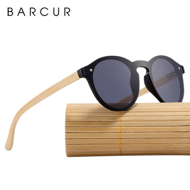 BARCUR Rimless Sun Glasses Men UV400 Retro Sunglasses Women Designer Wood Glasses oculos de sol